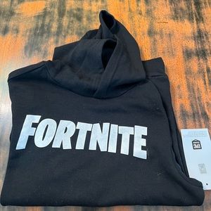 NWT Fortnite black hoodie boys size Large